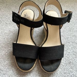 Life Stride Women’s Wedge Sandals Black Size 5